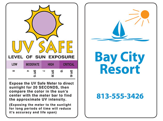 UV/Sun Exposure Safety Monitoring Card